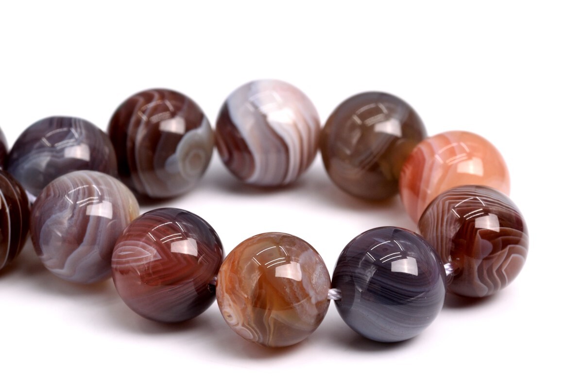 Natural Botswana Agate Beads Grade AAA Round Gemstone Loose Beads 4/6/8/10/12MM
