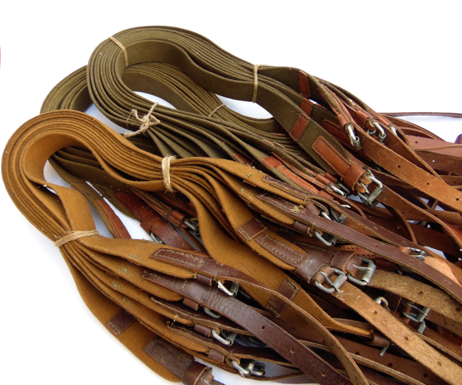 PPSh 41 Rifle Sling. Russian USSR Cold War Soviet Military 2-point green canvas.