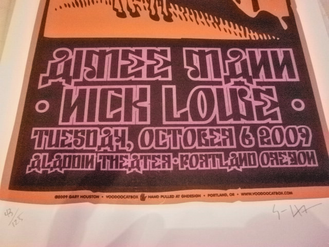 Tower Records Aimee Mann/Nick Lowe Concert Poster 2009 Limited