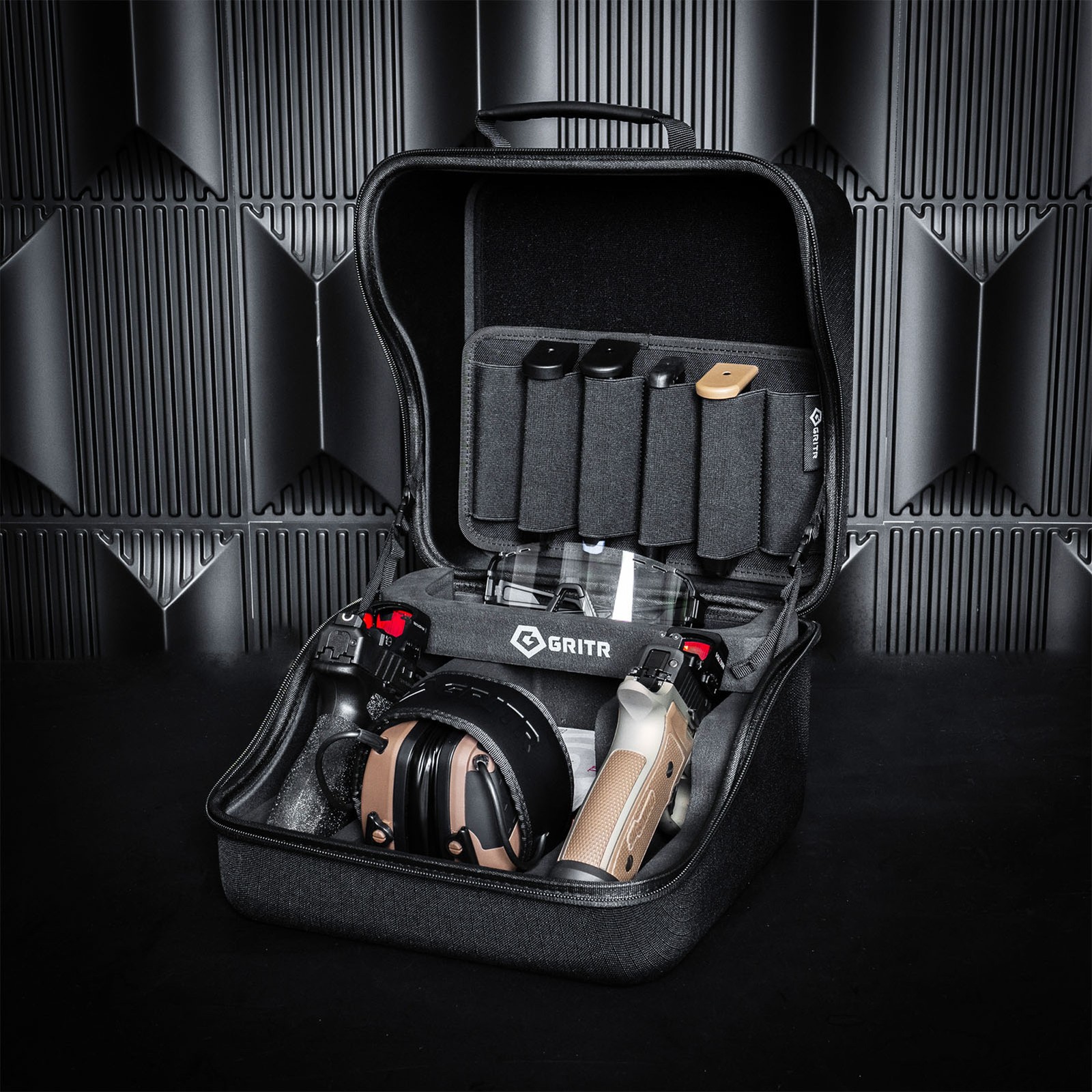 GRITR EVA Pistol Case for Multiple Handguns & Shooting Accessories