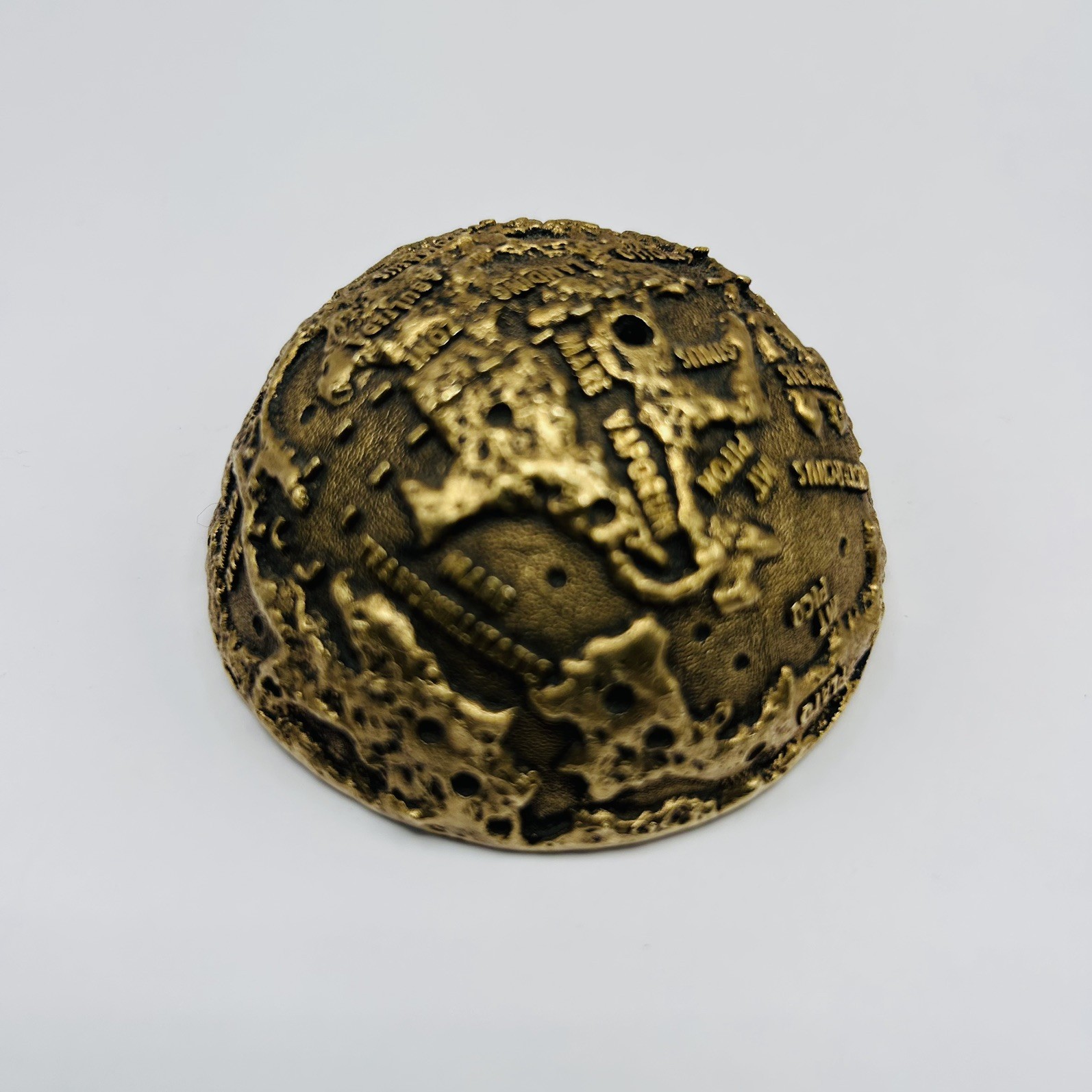 Vintage Apollo 11 Moon Landing Brass Paper Weight Robertson Aircrafts Astronauts