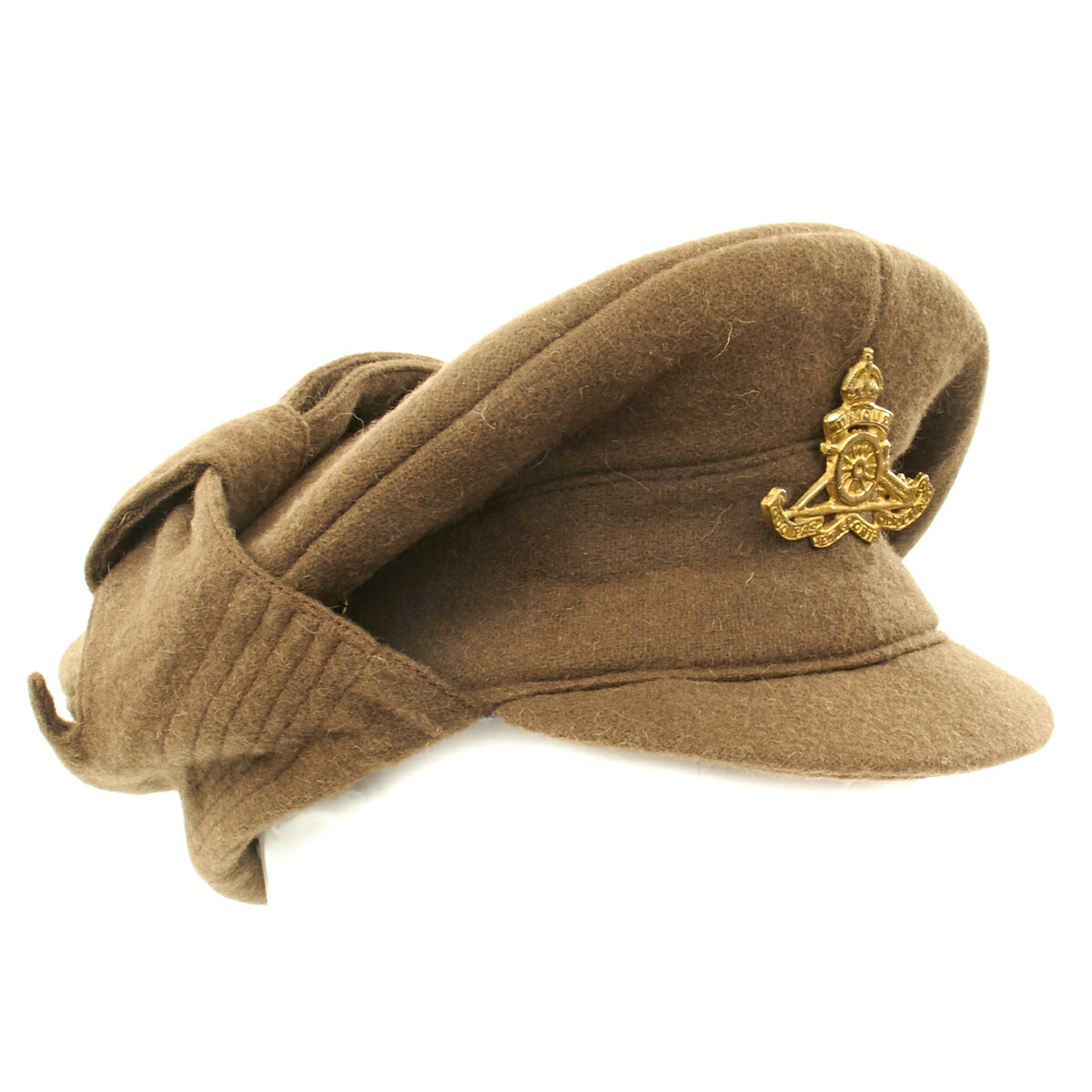 British WWI Gor Blimey 1915 Winter Forage Trench Wool Cap- Size US 7 1/4 (58cm)