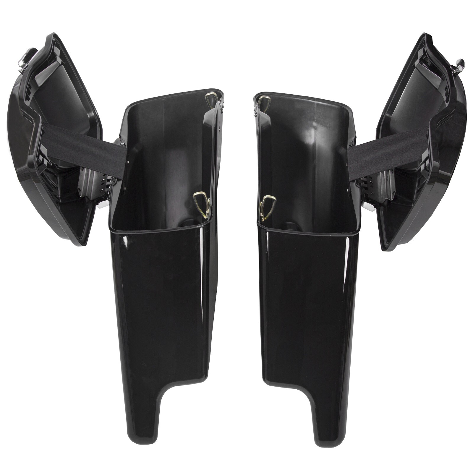 5" Stretched Extended Hard Saddlebags For Harley Touring Road Street Glide 93-13