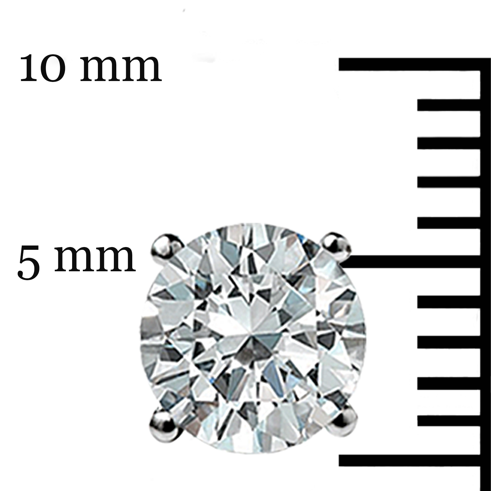2.00 CT ROUND CUT GRA MOISSANITE EARRINGS 14K SOLID WHITE GOLD STUDS SCREW-BACK