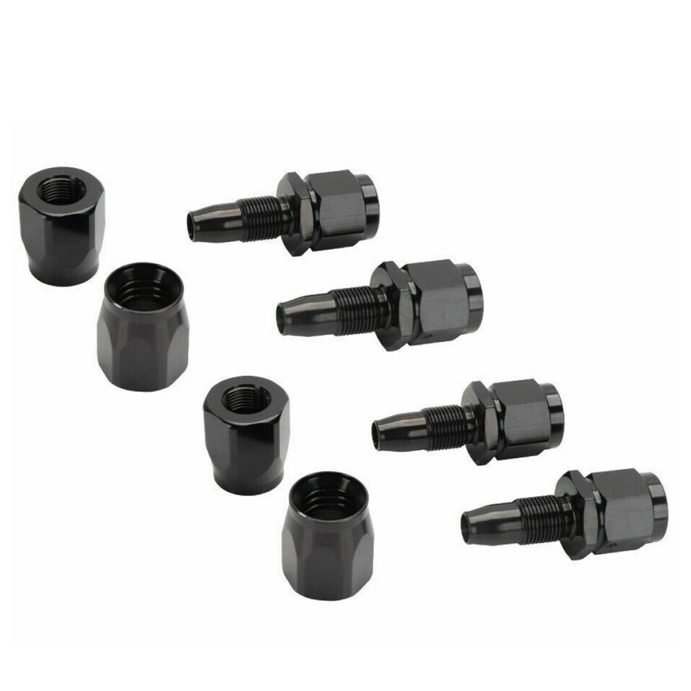 4pcs 4AN/6AN/8AN/10AN/12AN Straight Swivel Hose End Fitting Adaptor For CPE Hose