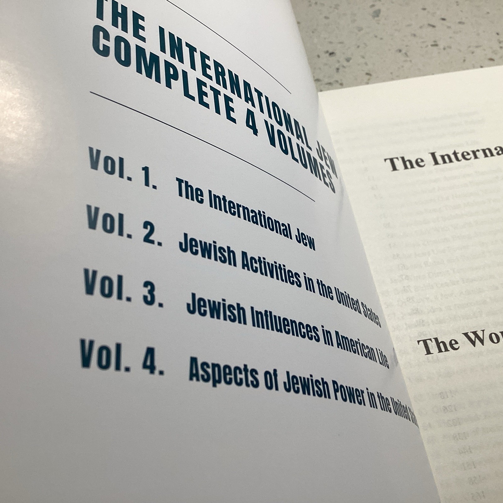 4 Volume The International Jew The World's Foremost Problem Large Henry Ford new
