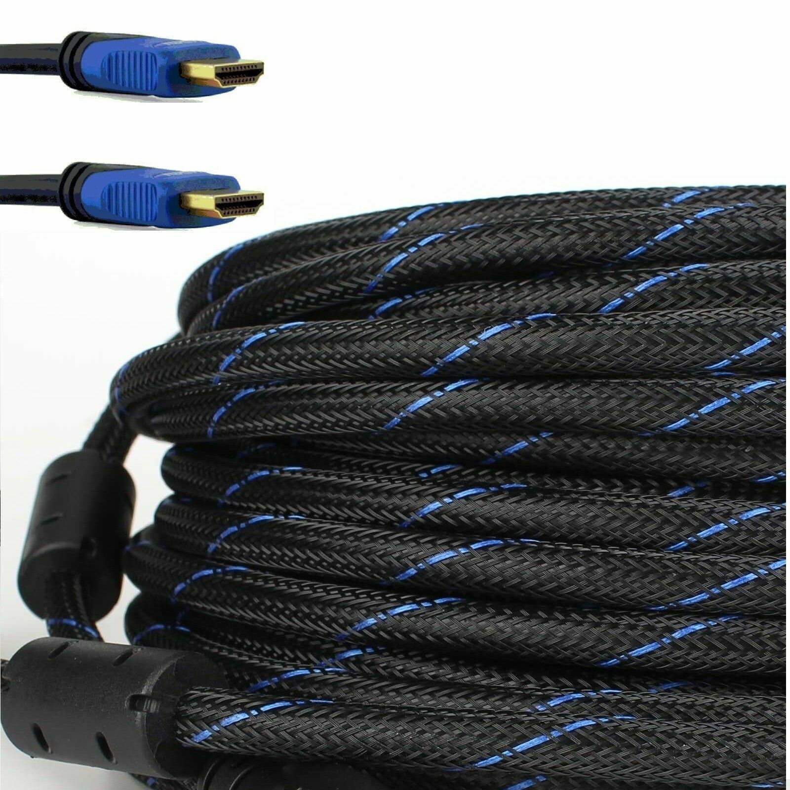 HDMI 1.4 CABLE Cord 6FT 10FT 15FT 25FT 30FT 50FT 75FT 100FT HIGH SPEED Blue Lot