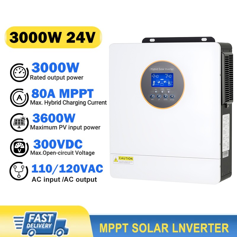 12KW 6200W 5000W Solar Hybrid Inverter 48V 110V/220V Split Phase MPPT Controller