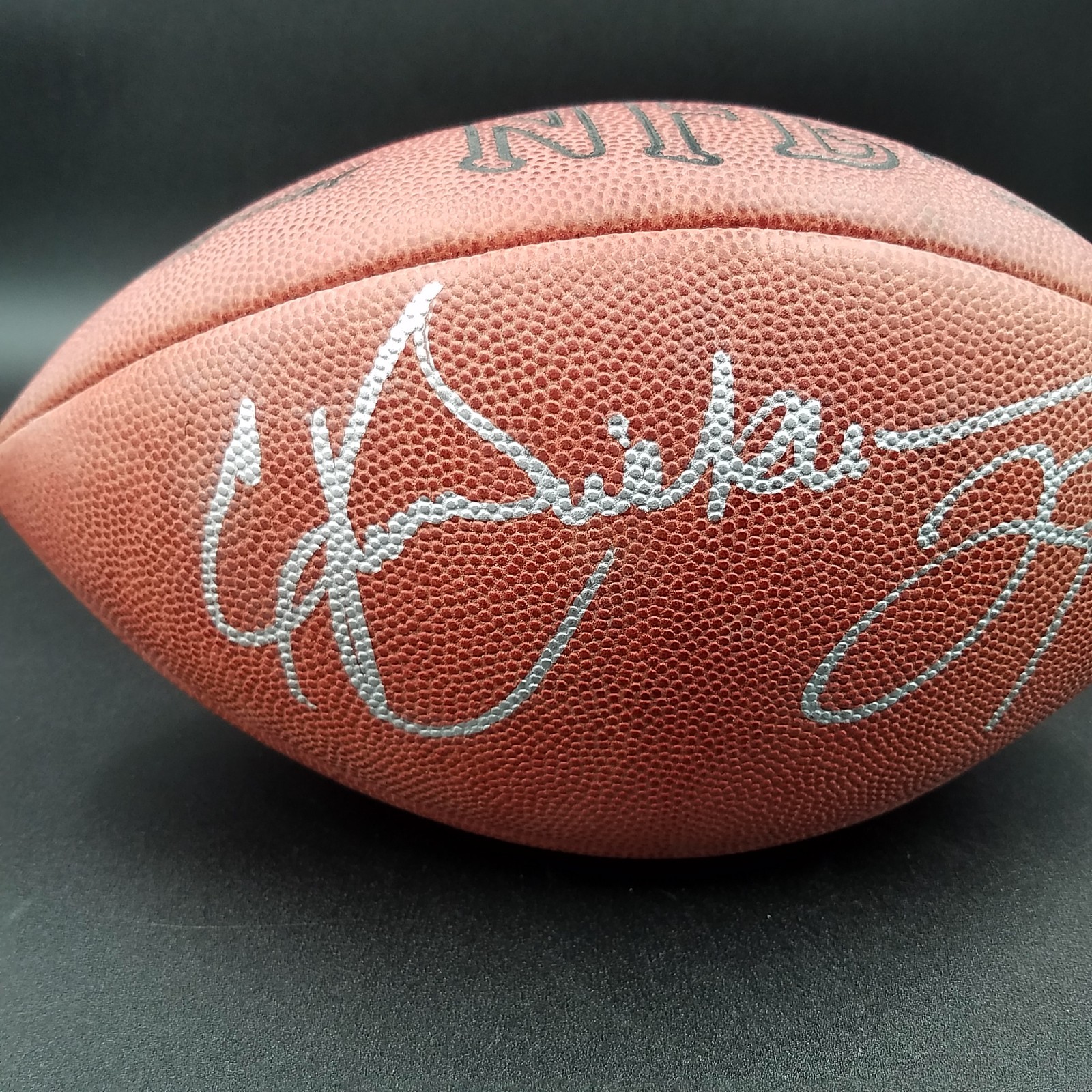 Eric Dickerson Signed Wilson Official Football Silver Marker Rams Auto Autograph