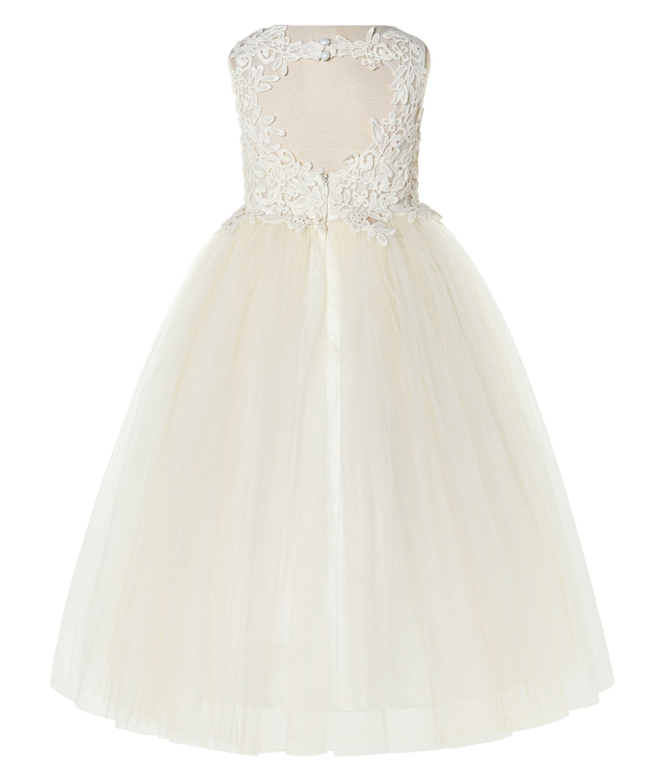 Floral Applique Lace Dress Lace Tulle Dresses Ball Gown Communion Dresses 220