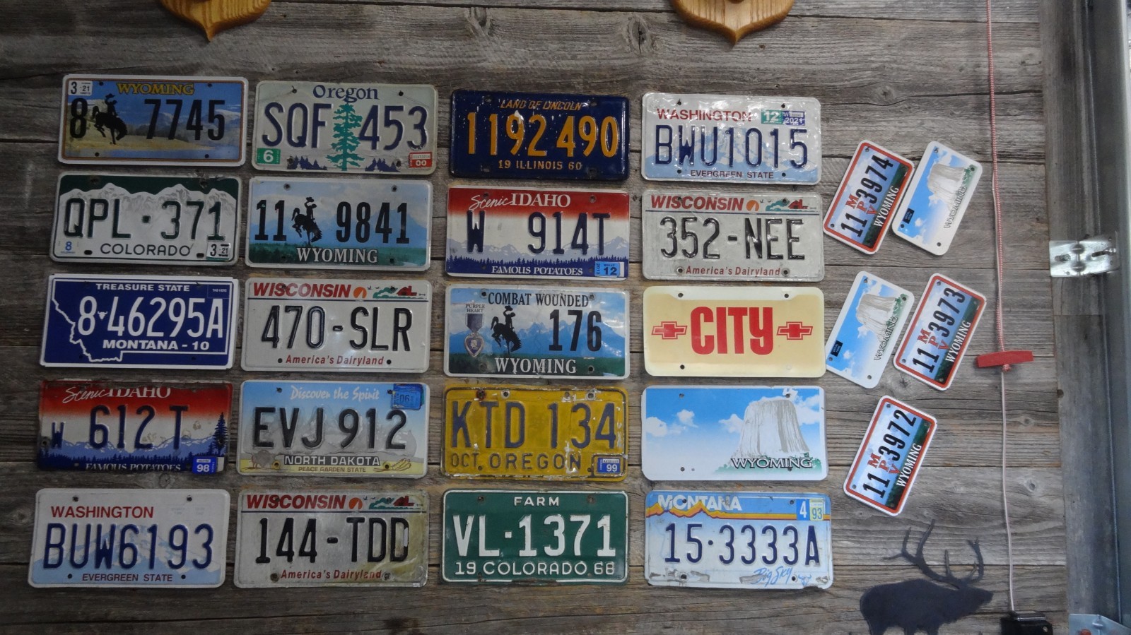 25 Craft License Plates Road Kill License Plates with damage great for crafts!!!