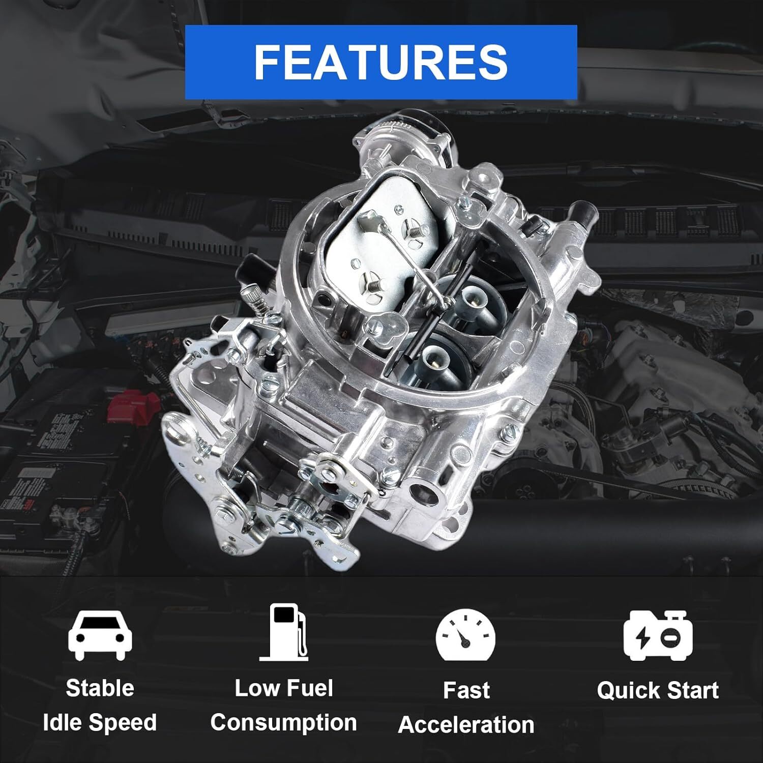 For Edelbrock 1406 Performer 600 CFM 4 Barrel Carburetor W/ Electric Choke NEW