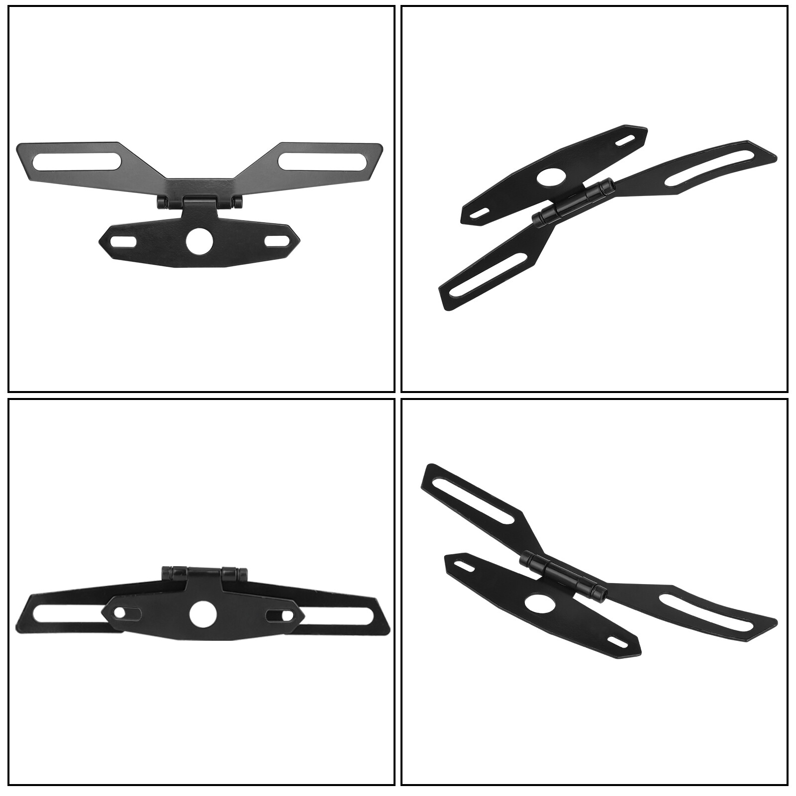 Universal Motorcycle Folding License Plate Bracket Rear Tail Light Holder Mount