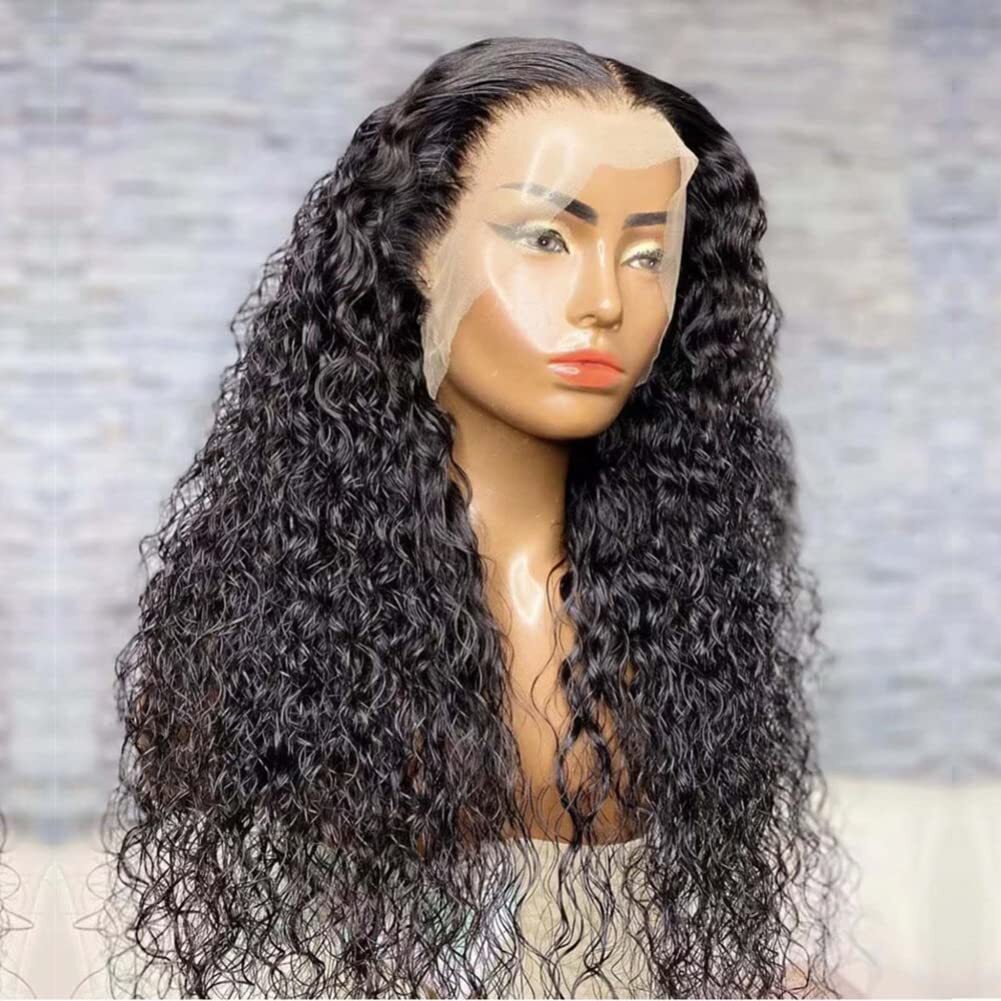 5x5 Silk Top Full Lace Human Hair Wig Water Wave Pre Plucked Silk Base Full Wig