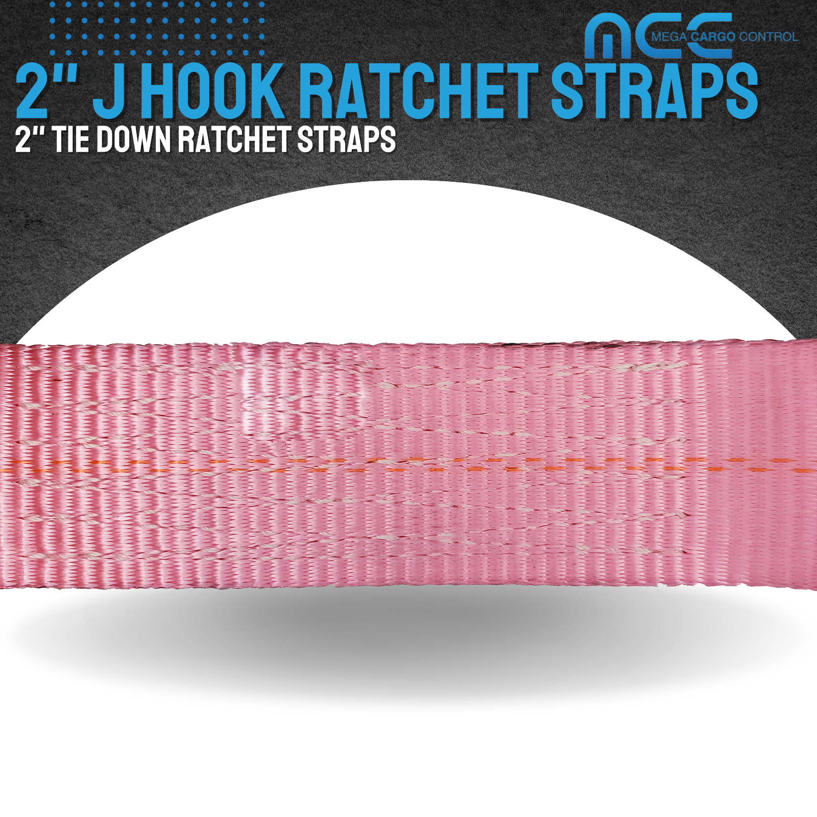 USA Heavy Duty 2" x 40' 50' 60' Ratchet Strap J Hook Flatbed Truck Farm Tie Down