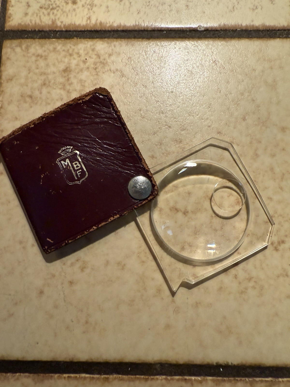 Vintage W. Germany Folding Square Magnifying Glass Pocket Travel