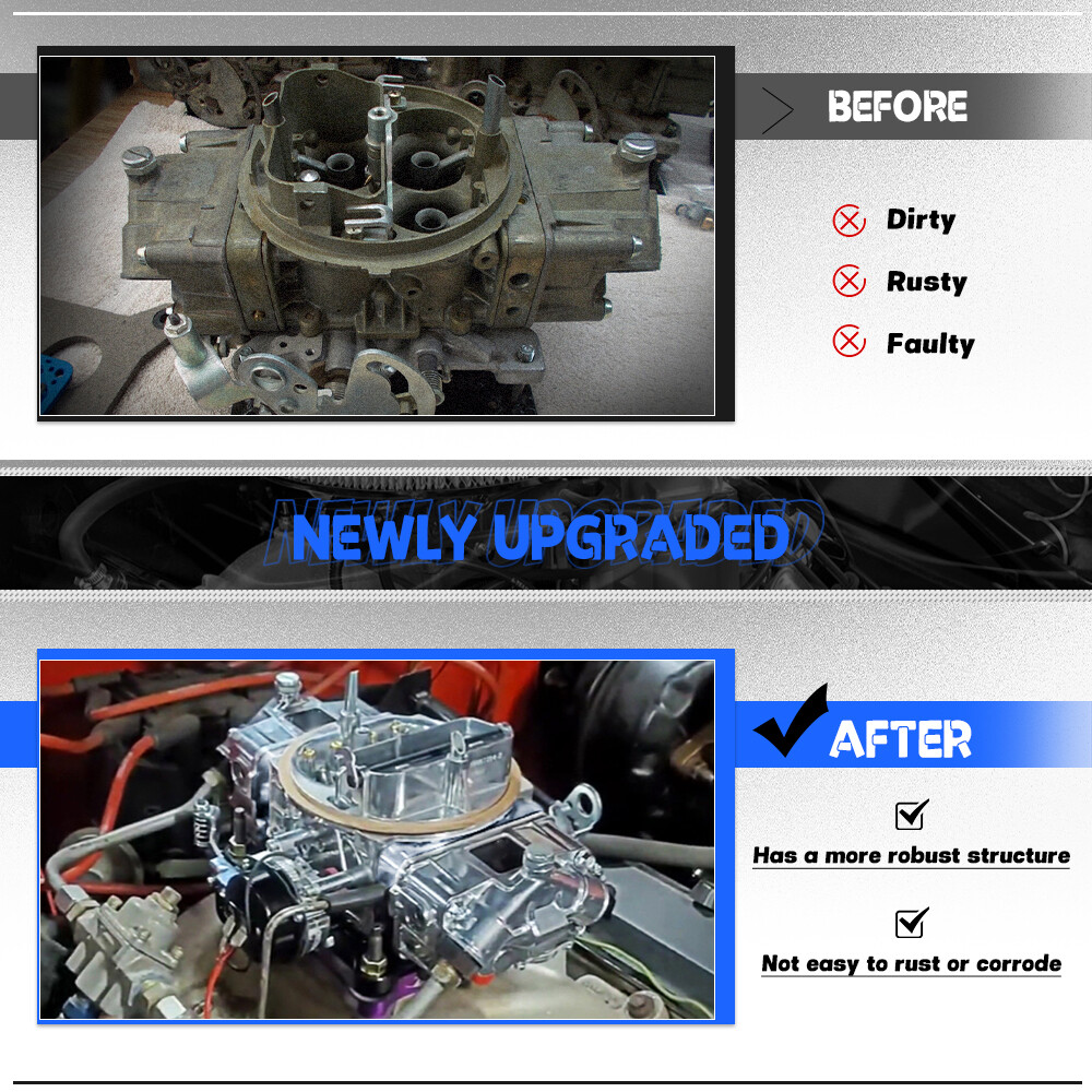 Carburetor 4 Barrel 850 CFM Double-Pumper Mechanical Choke Square Bore BR-67201