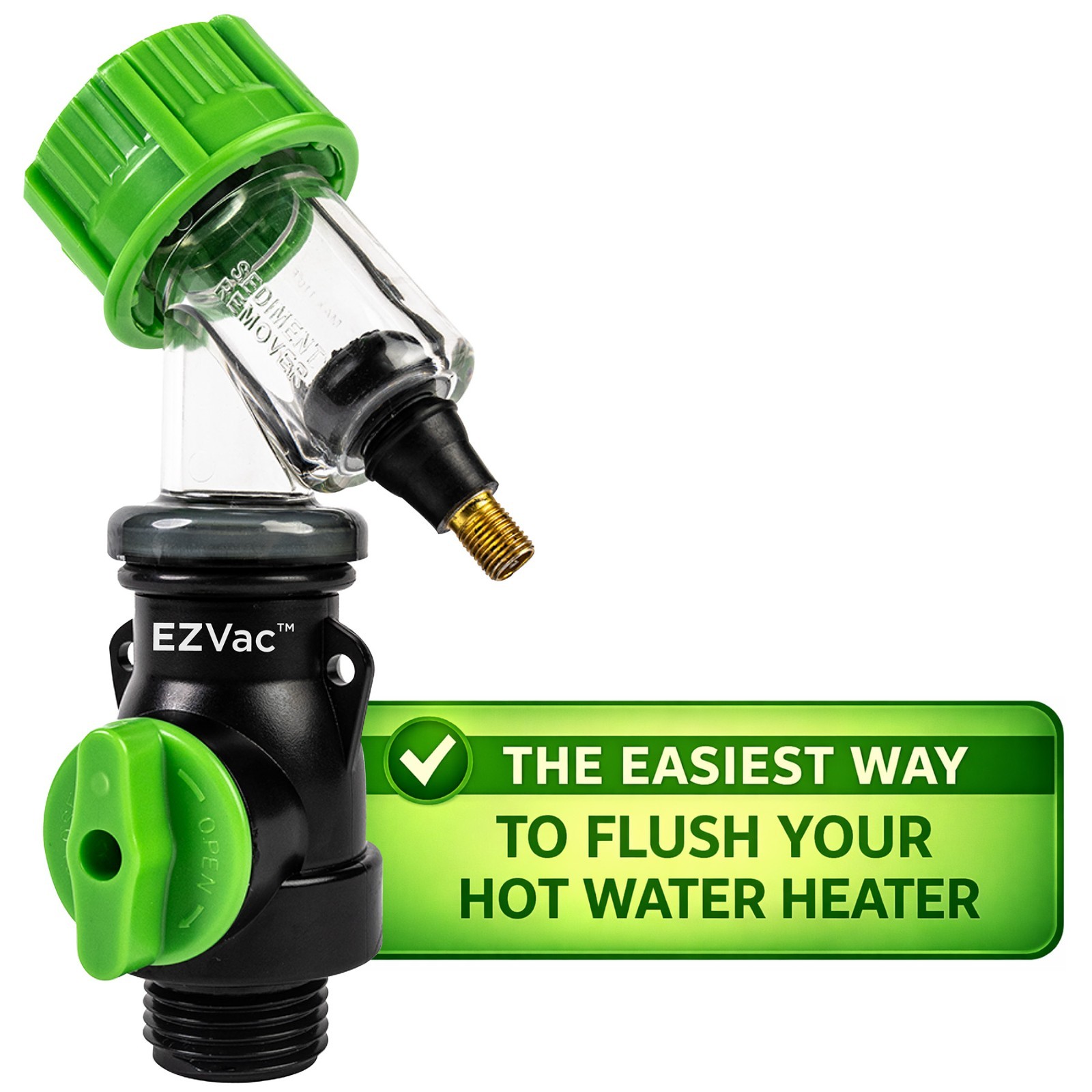 EZVac Water Heater Sediment Removal Tool – Flushes & Breaks Up Clogs