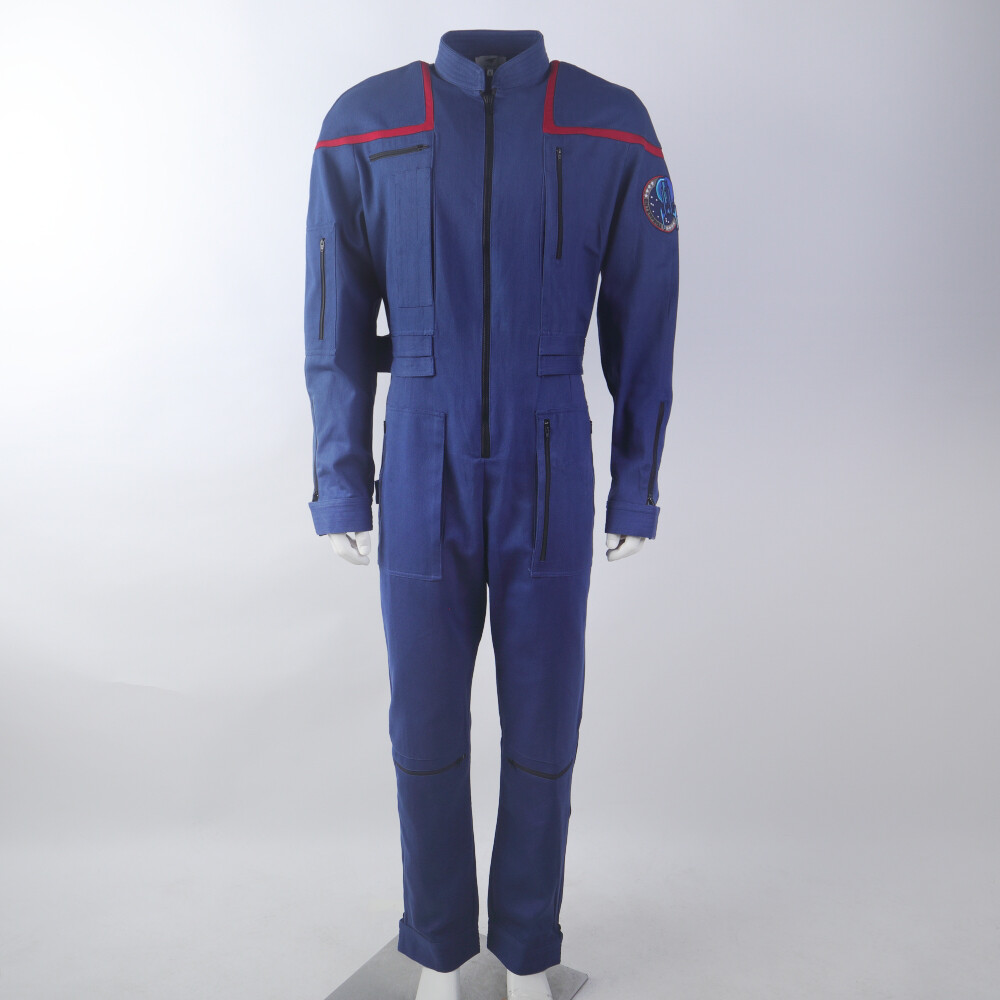 For Enterprise Duty Jumpsuits Starfleet Gold Red Blue Stripes Cosplay Uniforms