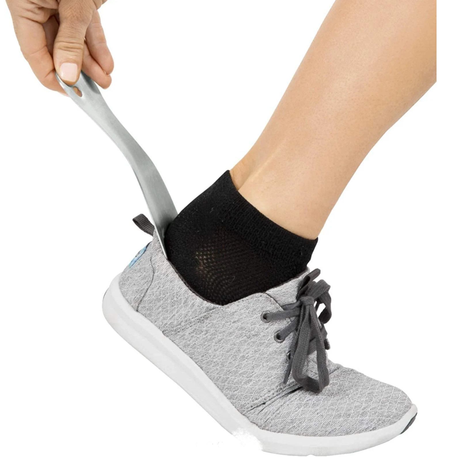 4 Pack Morvat Stainless Steel Metal Shoe Horn, 7.5"