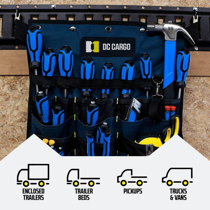 DC Cargo E Track Tie Down Rails 5 ft. Black Powder Coated Steel E-Track 1-pack