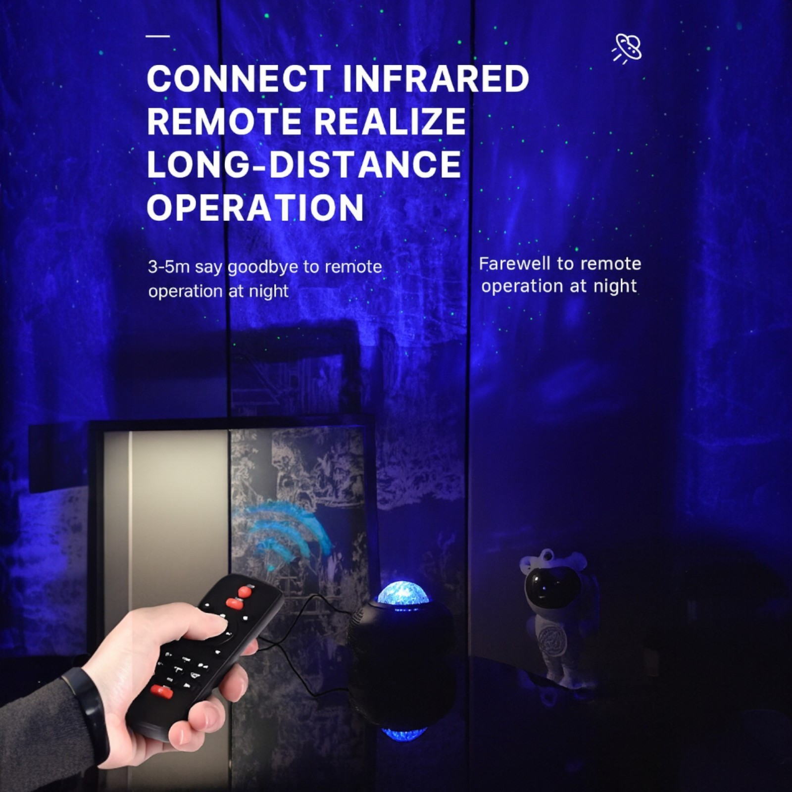 Galaxy Star Projector Aurora Night Light Bluetooth Music Lamp Moon Sky Gift