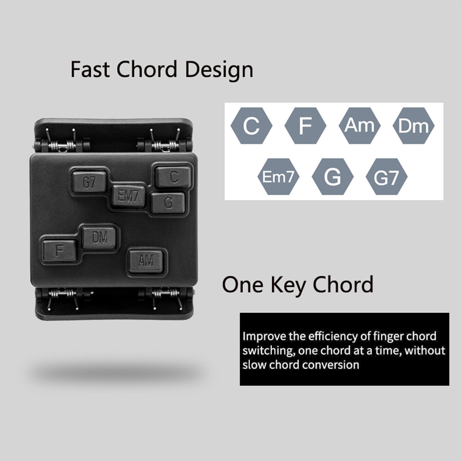 Guitar Chord Helper Ukulele Attachment Chord Presser Guitar Trainer 23-26 Inches