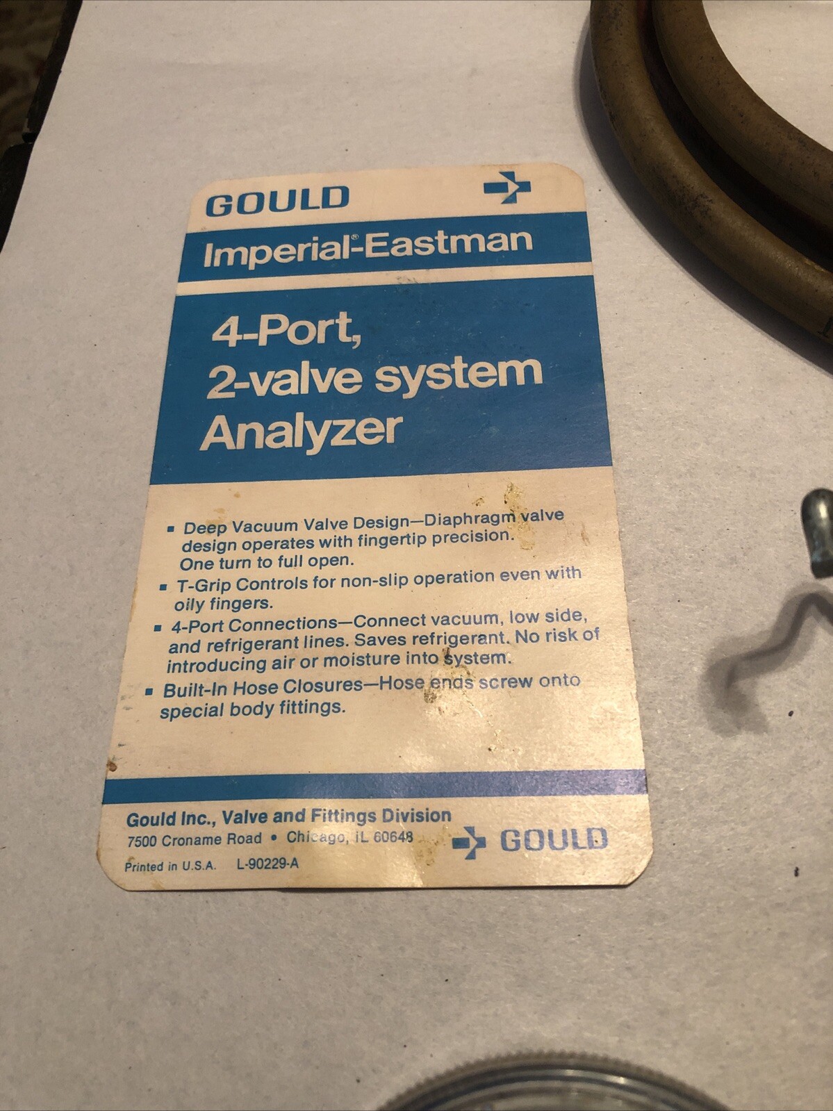 VINTAGE IMPERIAL EASTMAN REFRIGERATION SYSTEM ANALYZER WITH EXTRAS, MADE IN USA