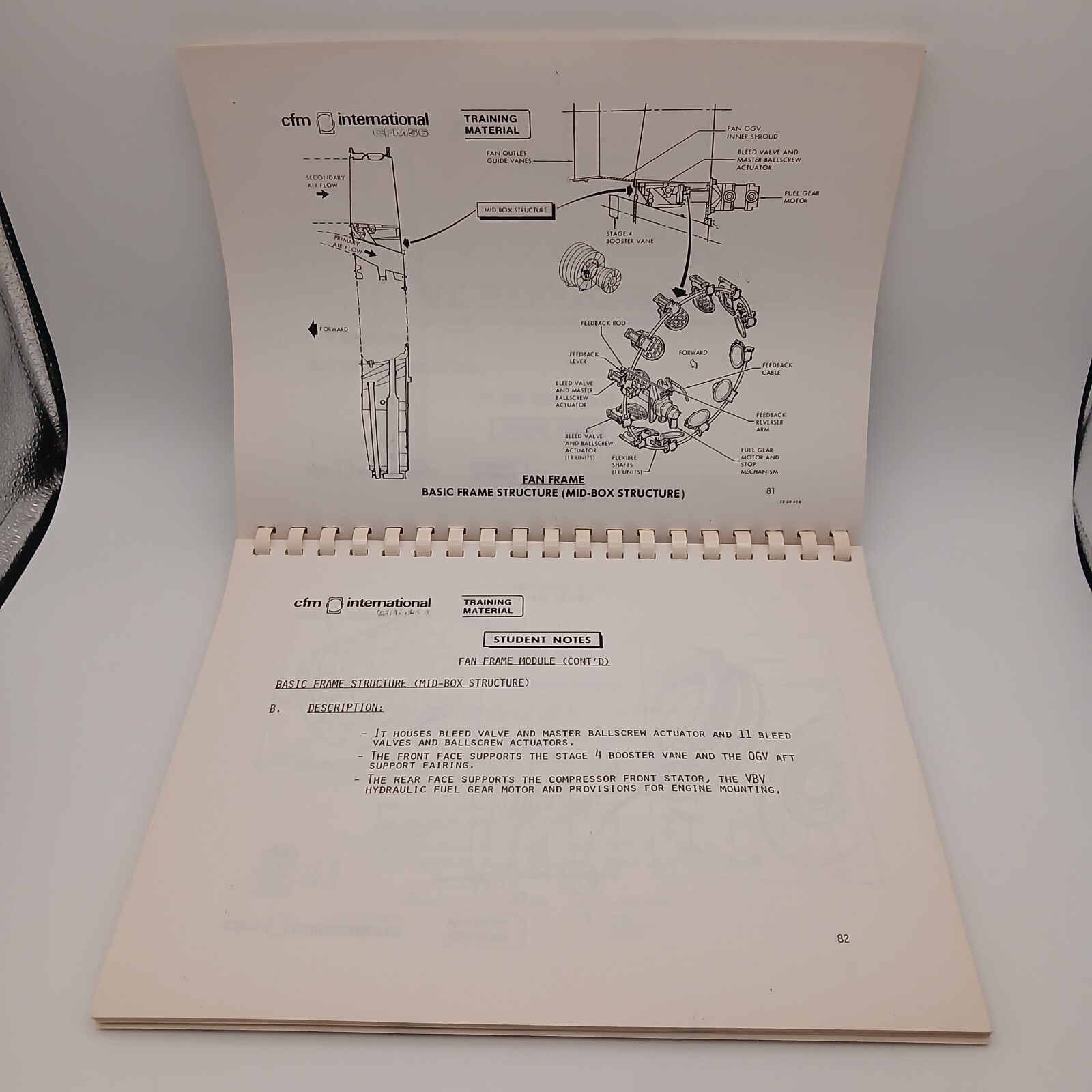 Vintage CFM International CFM56 Turbofan Engine Basic Students Notebook Manual