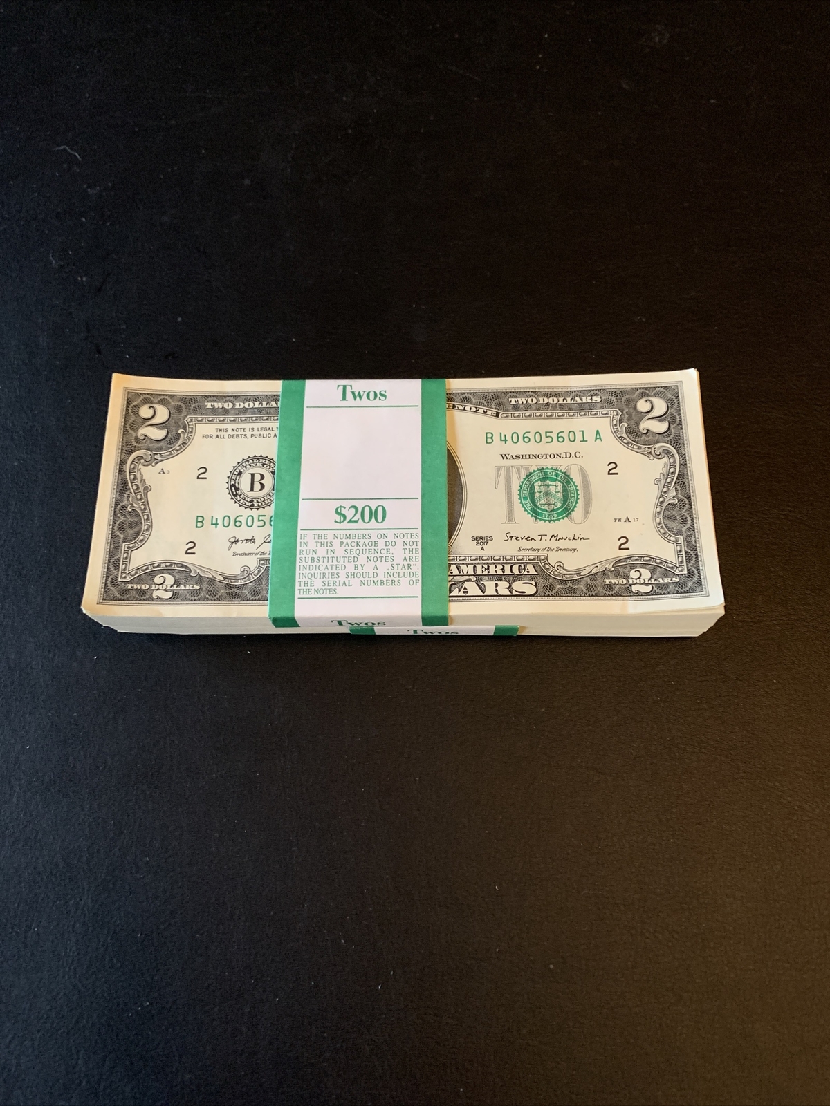 25 ($2 BILLS) TWO DOLLAR BILLS UNCIRCULATED SEQUENTIAL - Buy More Save More!!