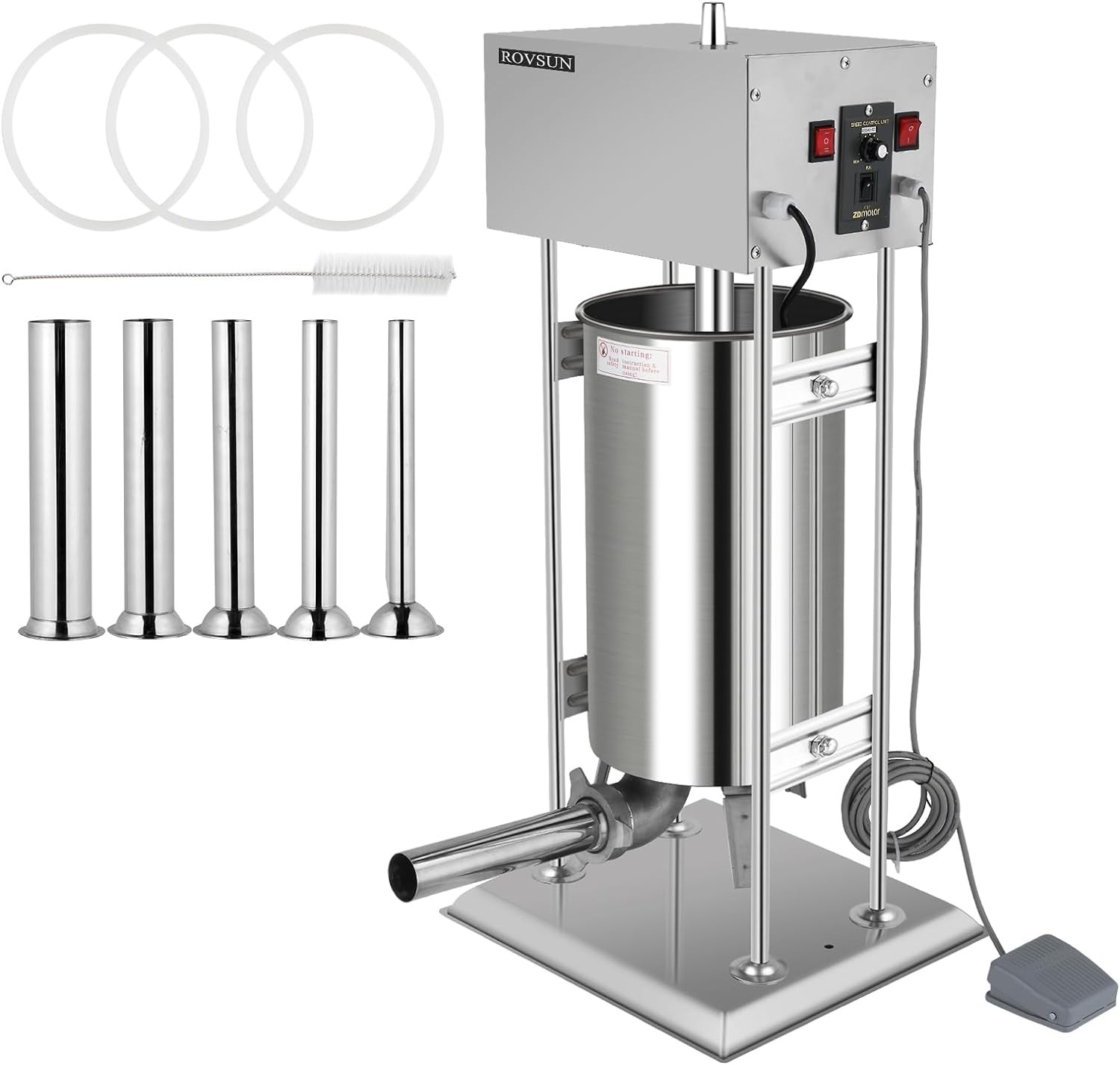 ROVSUN 15.4LBS/10L Electric Sausage Stuffer Maker, Vertical Electric Stuffer