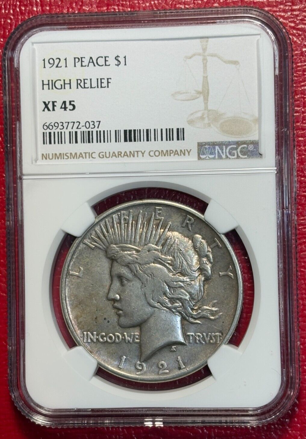 NGC XF45  1921 P PEACE SILVER DOLLAR-NICE ORIGINAL COIN-MAR505