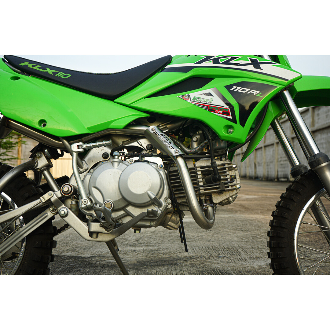 PIPE EXHAUST MUFFLER RACING CARBON FULL SYSTEM BLACK KAWASAKI KLX110 KLX110L