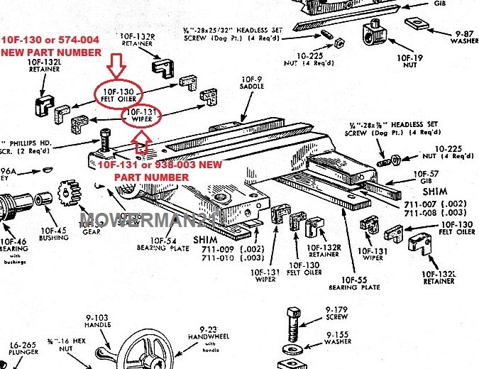 Felt Wiper Way Set Atlas Craftsman Metal Lathe 10 /12 Commercial USA FAST SHIP