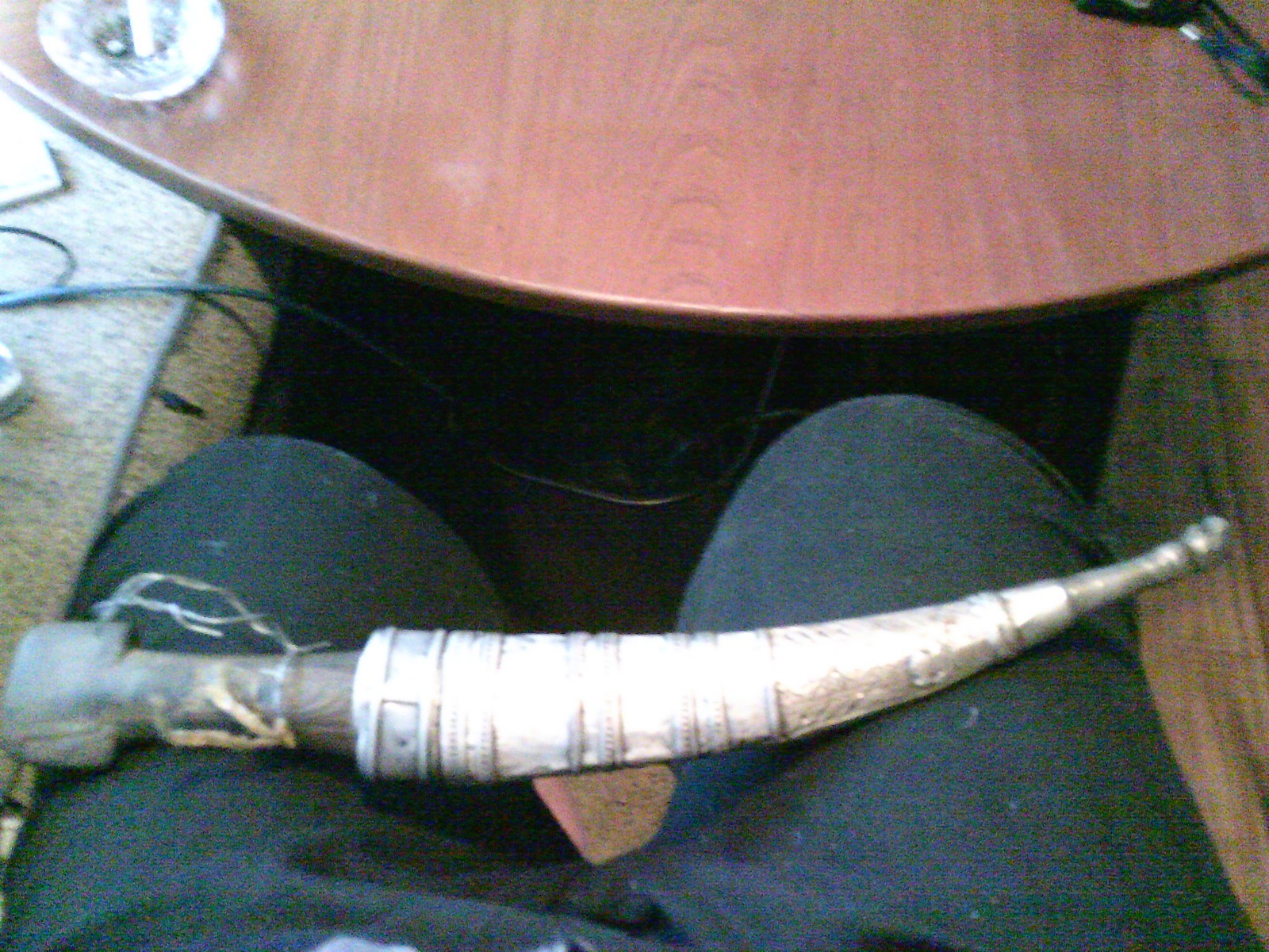 RARE-KURDISH dagger w- 6oz high silver scabbard possible wootz blade