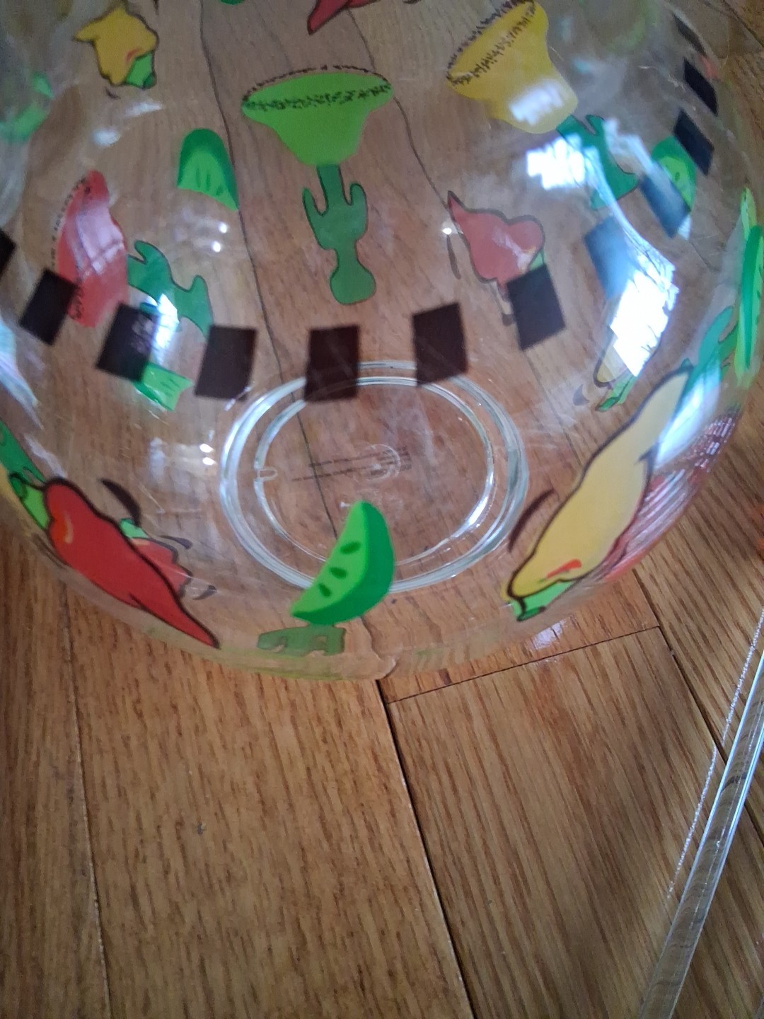 Vintage acrylic margarita pitcher with 4 stir sticks Peppers MCM