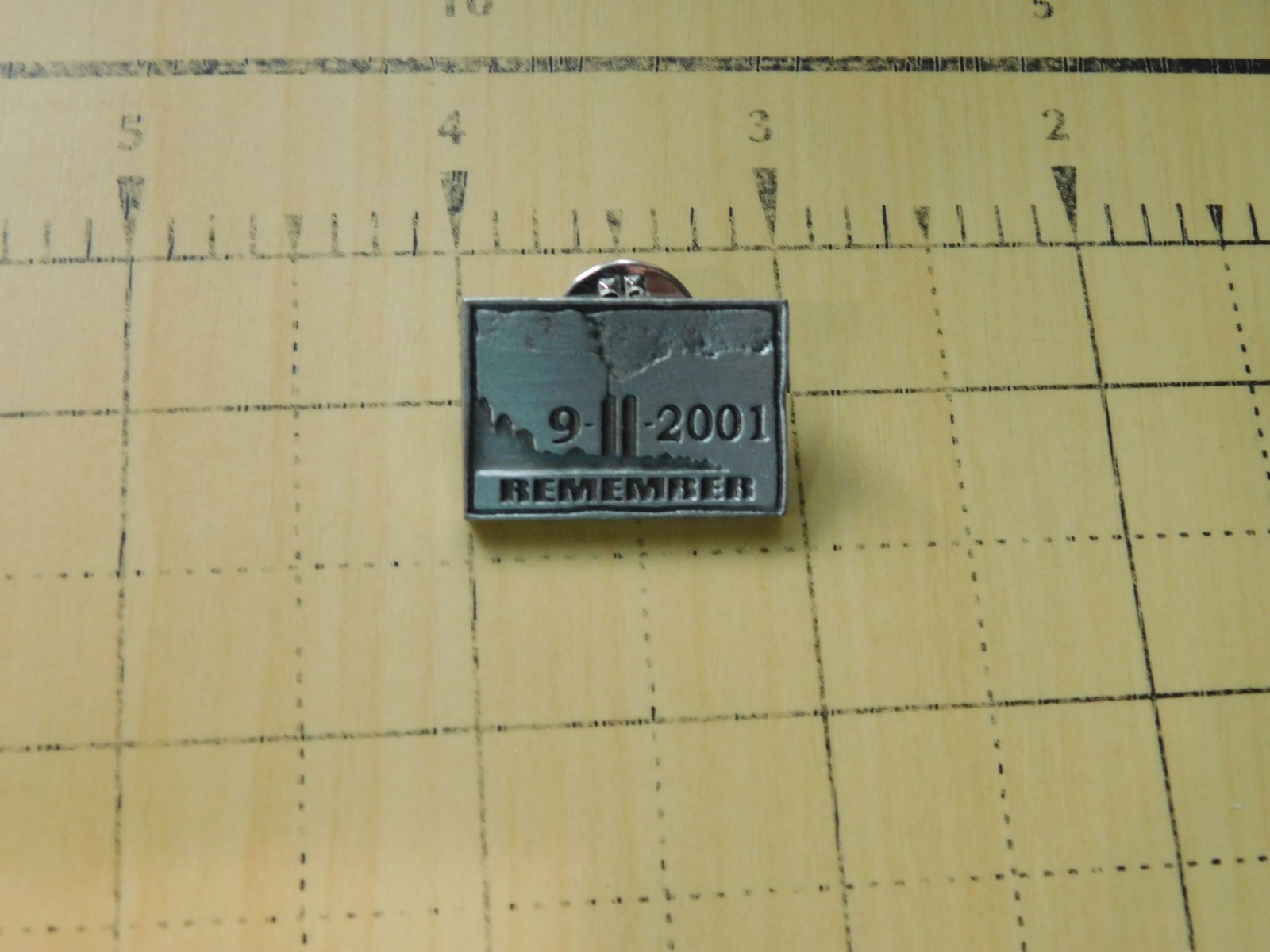 RaRe! Tac Pin 9-11-2001 REMEMBER Twin Towers 20th Anniversary Pewter Original