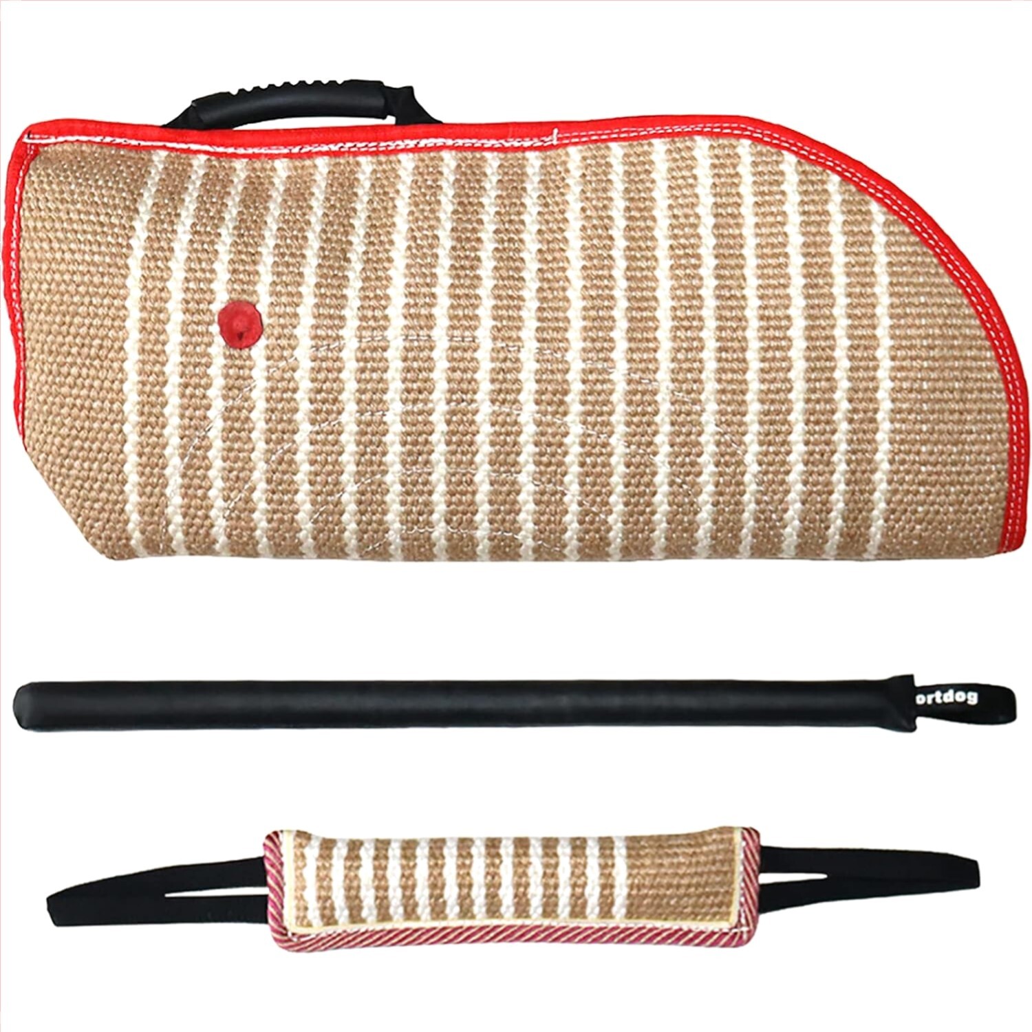 Professional Dog Training Set: Bite Sleeve, Tug Pillow & Stick for Small Breeds