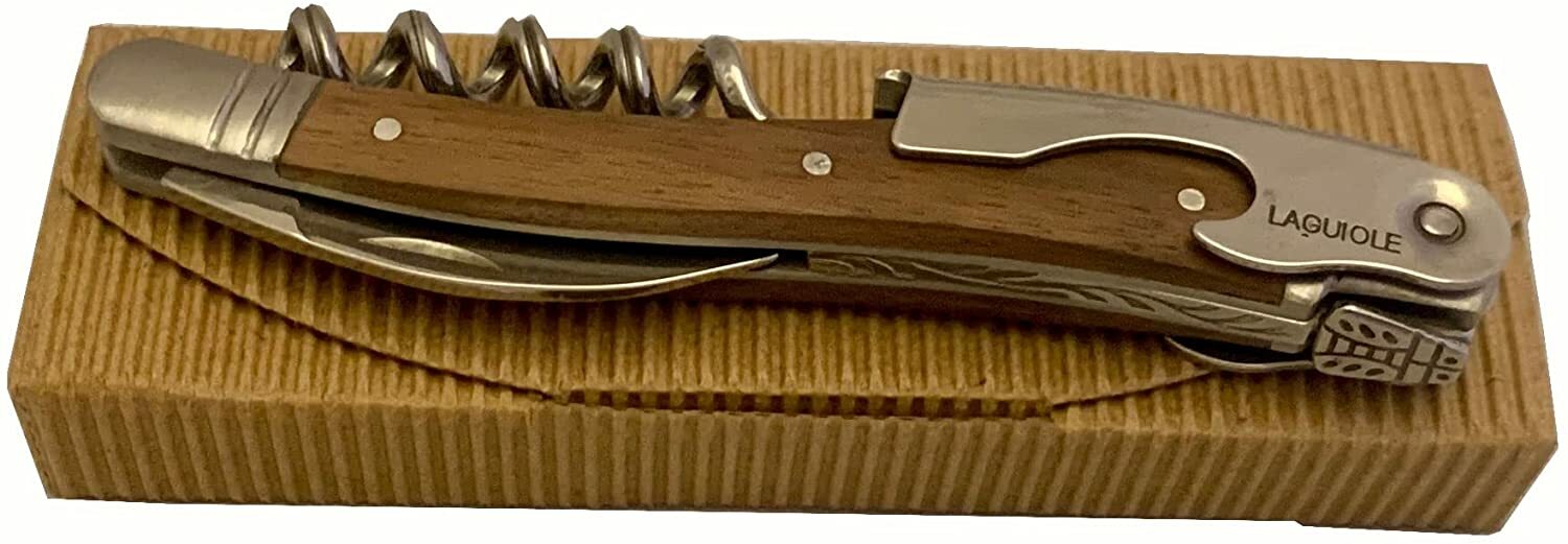 LaGuiole Waiter's Corkscrew - Walnut Handle, Gift Package