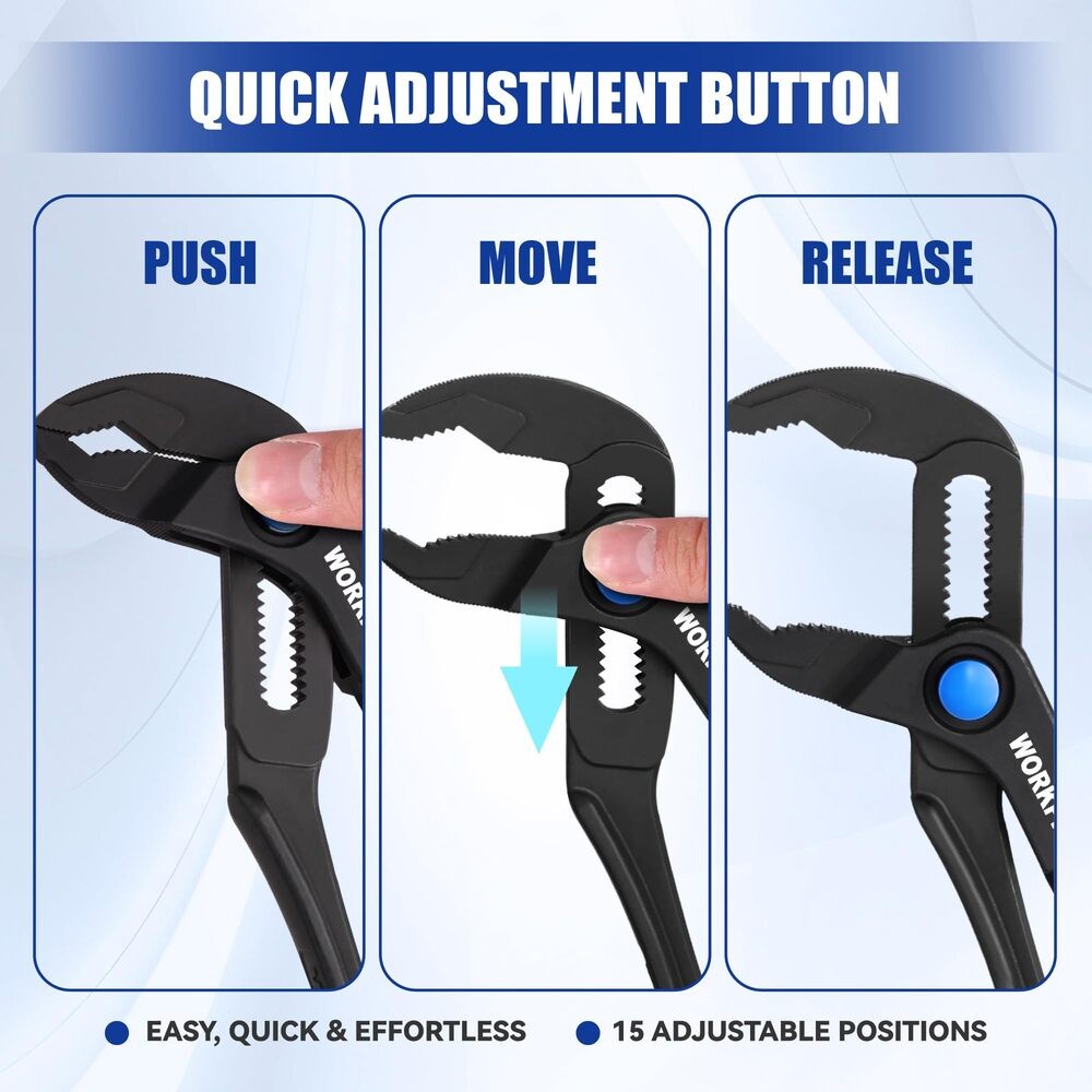 WORKPRO Mini Water Pump Pliers 4-Inch Groove Joint Pliers for Tight Space New