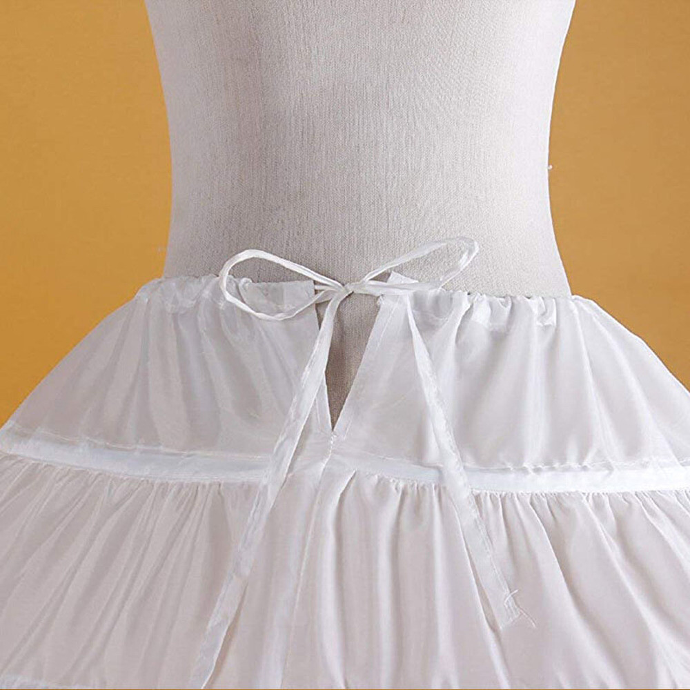 White Petticoat for Wedding Dress 6 Hoop 6 Layers Tulle Ball Gown Prom Crinoline