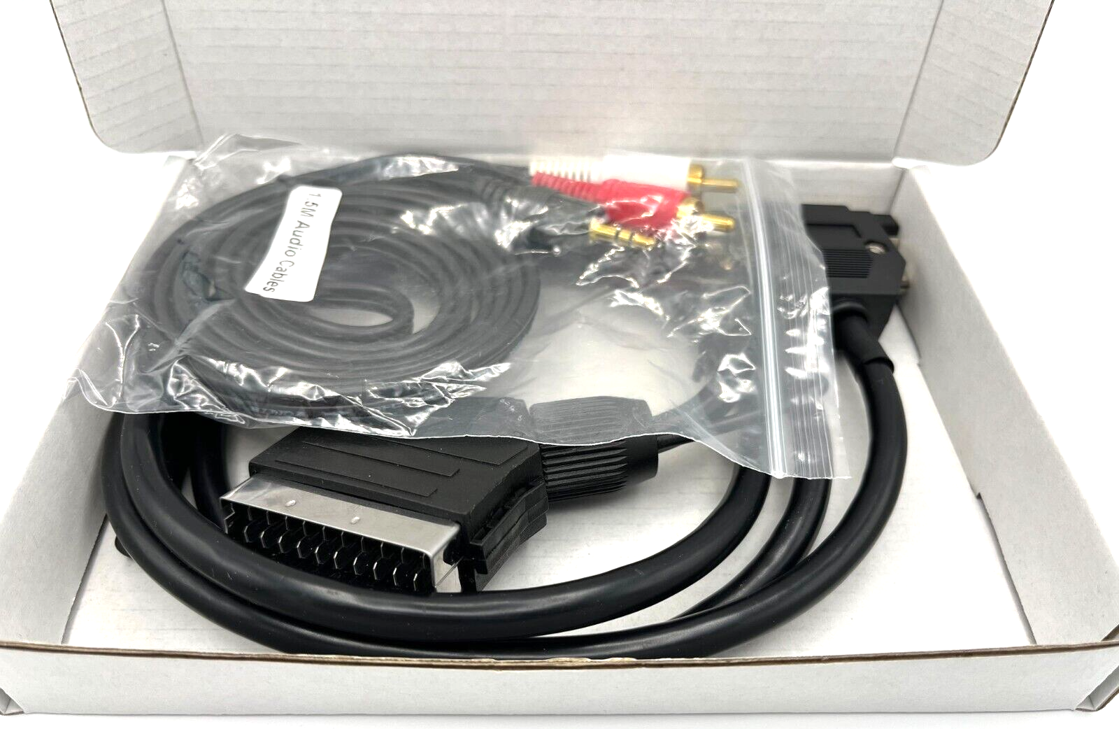 Amiga Video to SCART RGB cable with detachable audio - USA Seller