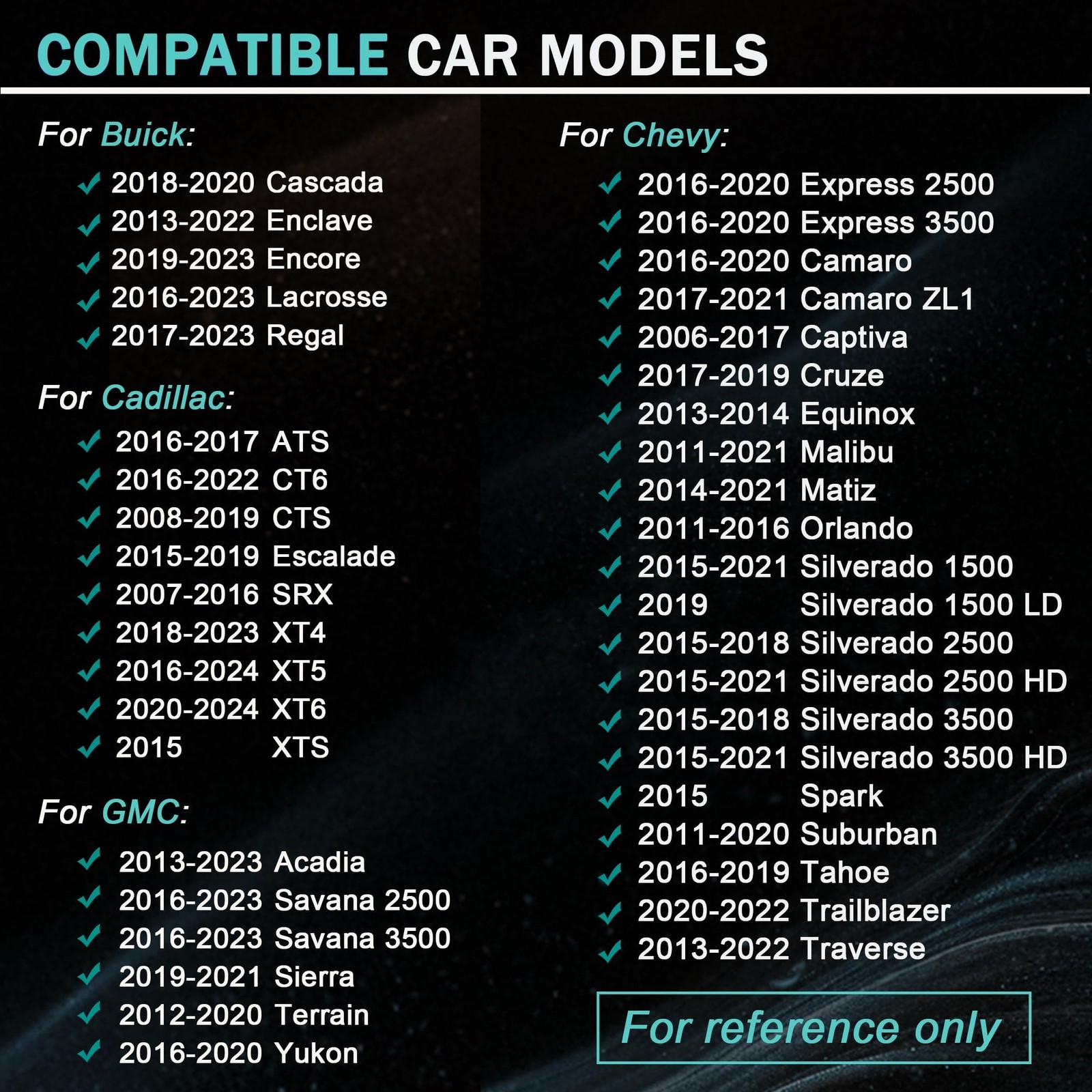 TPMS Sensors Tire Pressure Sensors 433MHz Compatible with Chevy Silverado Tah...