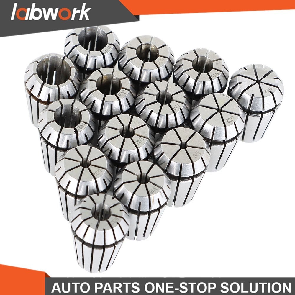 Labwork 14 Pack ER20 Spring Collet Set Fit For CNC Milling Lathe Tool Engraving