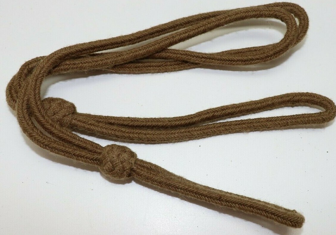 British Khaki Wool Lanyard for WWI or WWII Pistol or Revolver each E9049