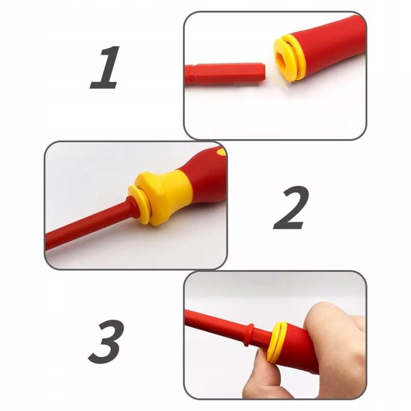 10-in-1 Electrician Insulated Screwdriver Set Magnetic Tip Slotted Phillips Tool