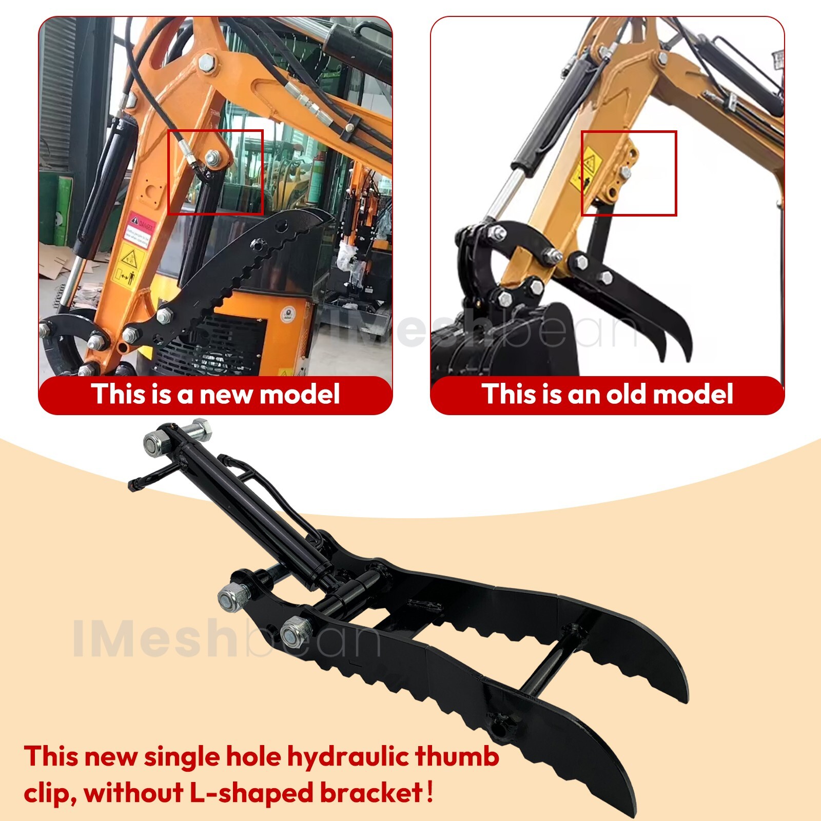 Hydraulic Thumb Clip For Mini Excavators Small Digger To Pick Up Irregular Objec