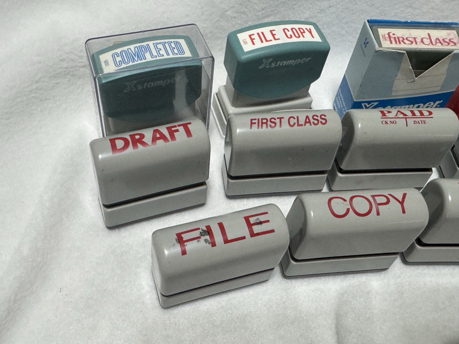 Office Stamp Lot Xstamper & Sanford | PAID RECEIVED FILE CONFIDENTIAL FAX