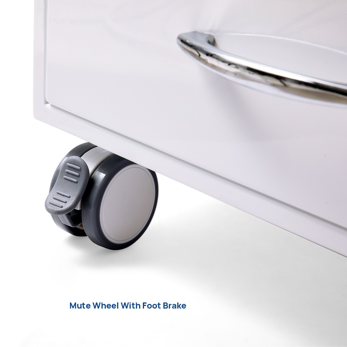 Dental Mobile Medical Cart Instrument Trolley Cabinet w/ Drawer and Power Socket