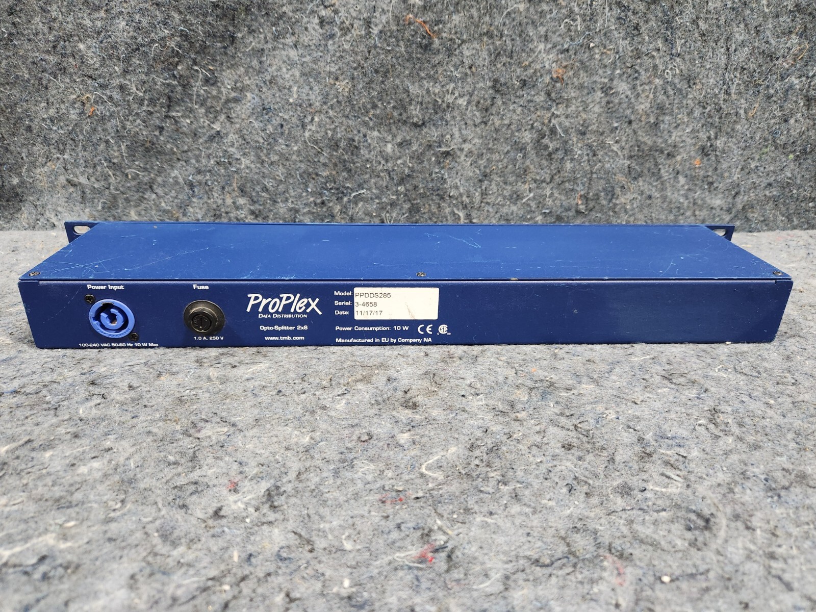 TMB ProPlex DMX512 Opto-Splitter 2x8 (2x 5-Pin XLR In, 8x Out) PPDDS285 Rackmoun